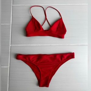 Ribbed Material Bikini